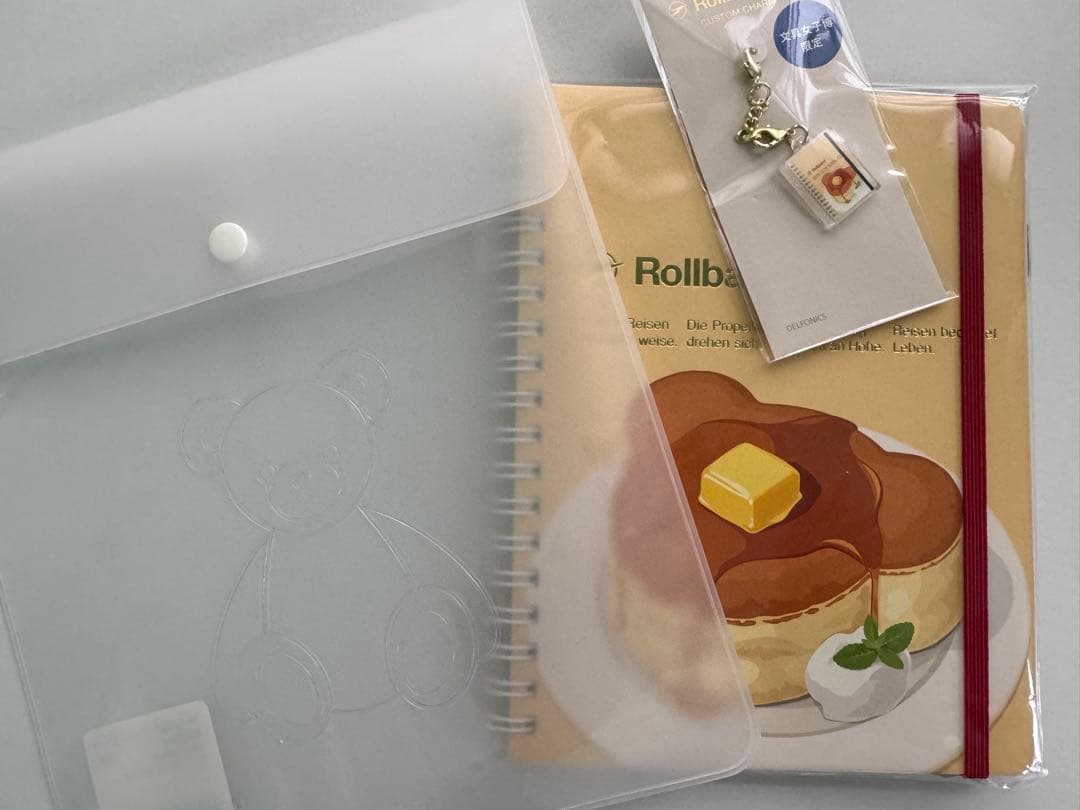 文具女子博限定ロルバーンカスタム　パンケーキ　ケース　チャーム　３点セット