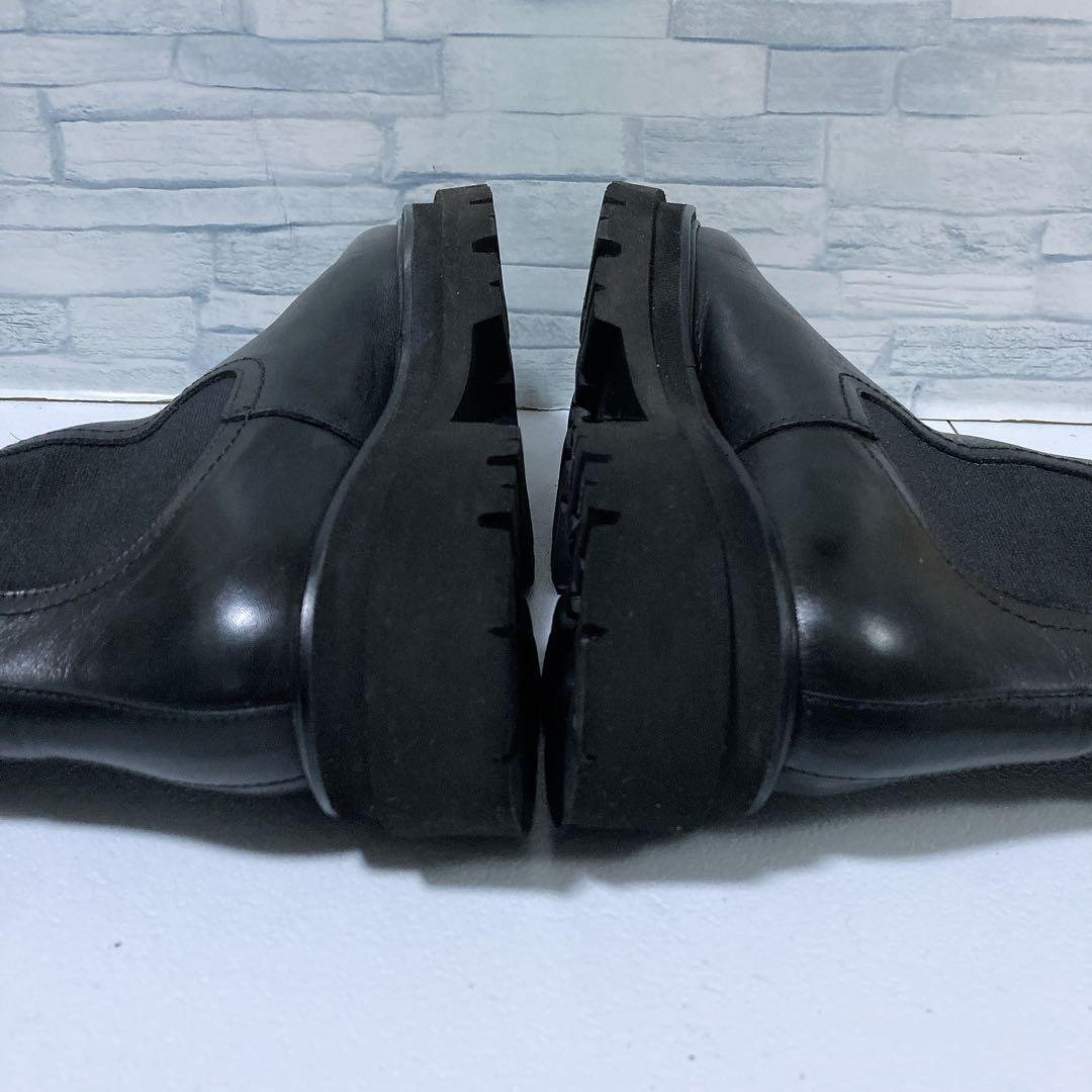 美品 パスクッチ イエナ別注 サイドゴアブーツ 36 本革 軽量 厚底 黒