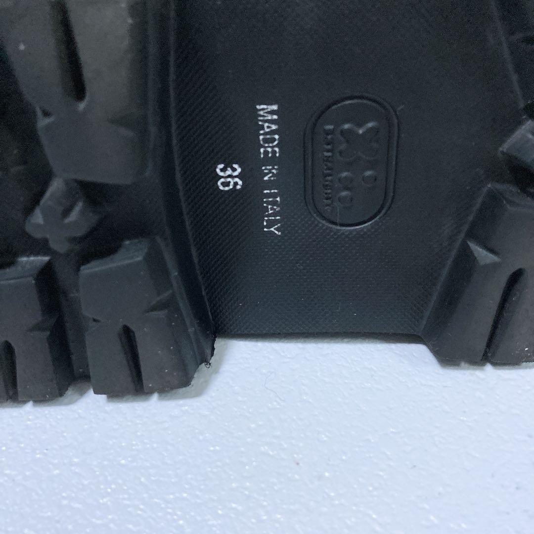 美品 パスクッチ イエナ別注 サイドゴアブーツ 36 本革 軽量 厚底 黒