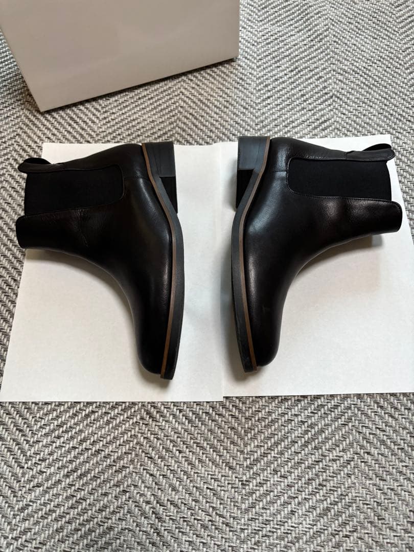 LANVIN en Bleu ブラック サイドゴアブーツ