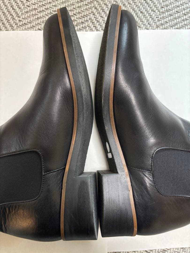 LANVIN en Bleu ブラック サイドゴアブーツ