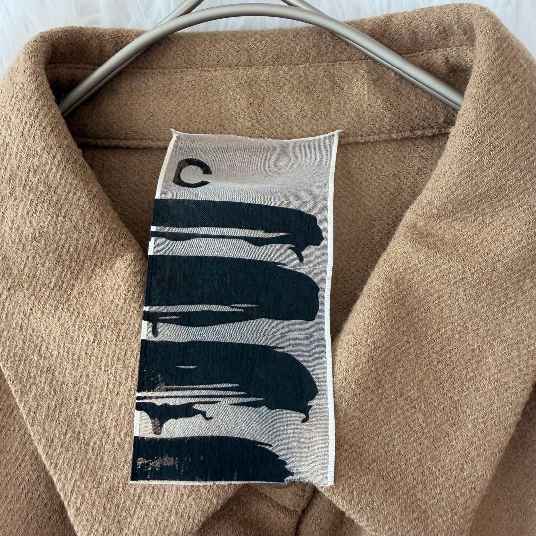 【美品】Chaos ツイルジャージーオーバーサイズシャツ　ブラック ウール