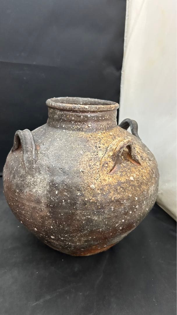 信楽焼　茶壷　高橋楽斎　共箱付き　飾茶壺