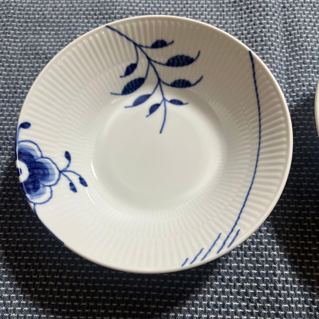 ロイヤルコペンハーゲン　ブルーフルーテッド メガ ディーププレート 17㎝　２枚