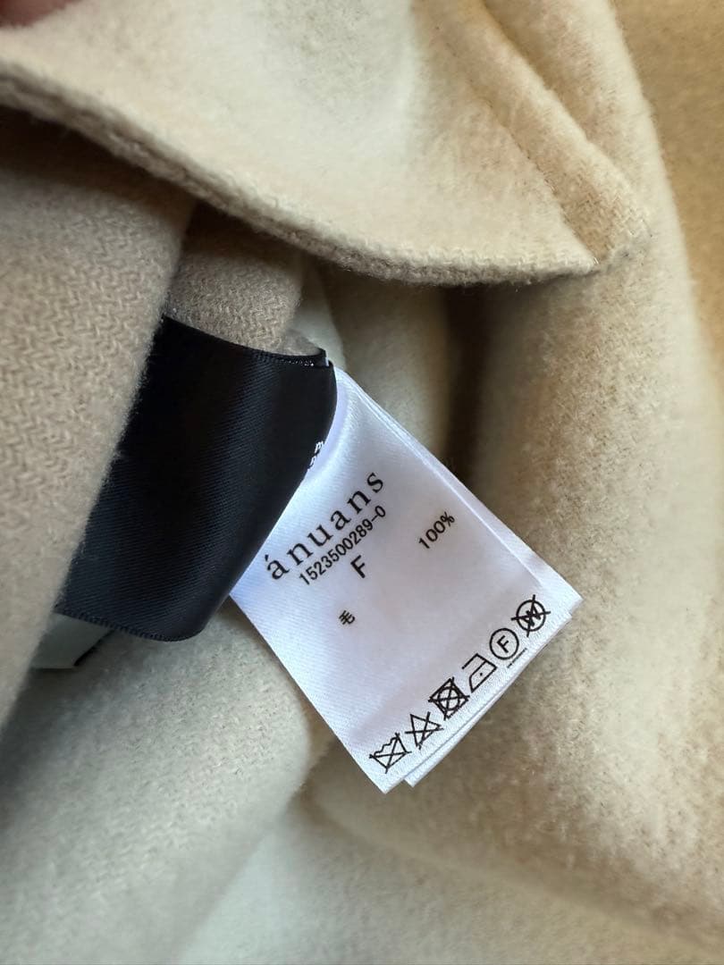 anuans♡バイカラーショートリバーコート　エクリュ