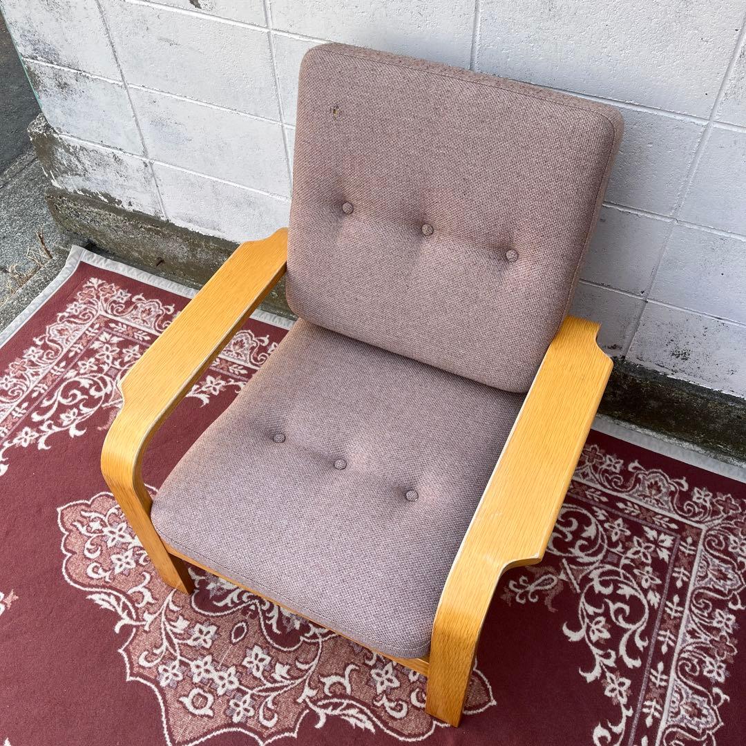 天童木工 Tendo◾️肘掛けアーム付き シングルソファ 1Pソファ 木製家具