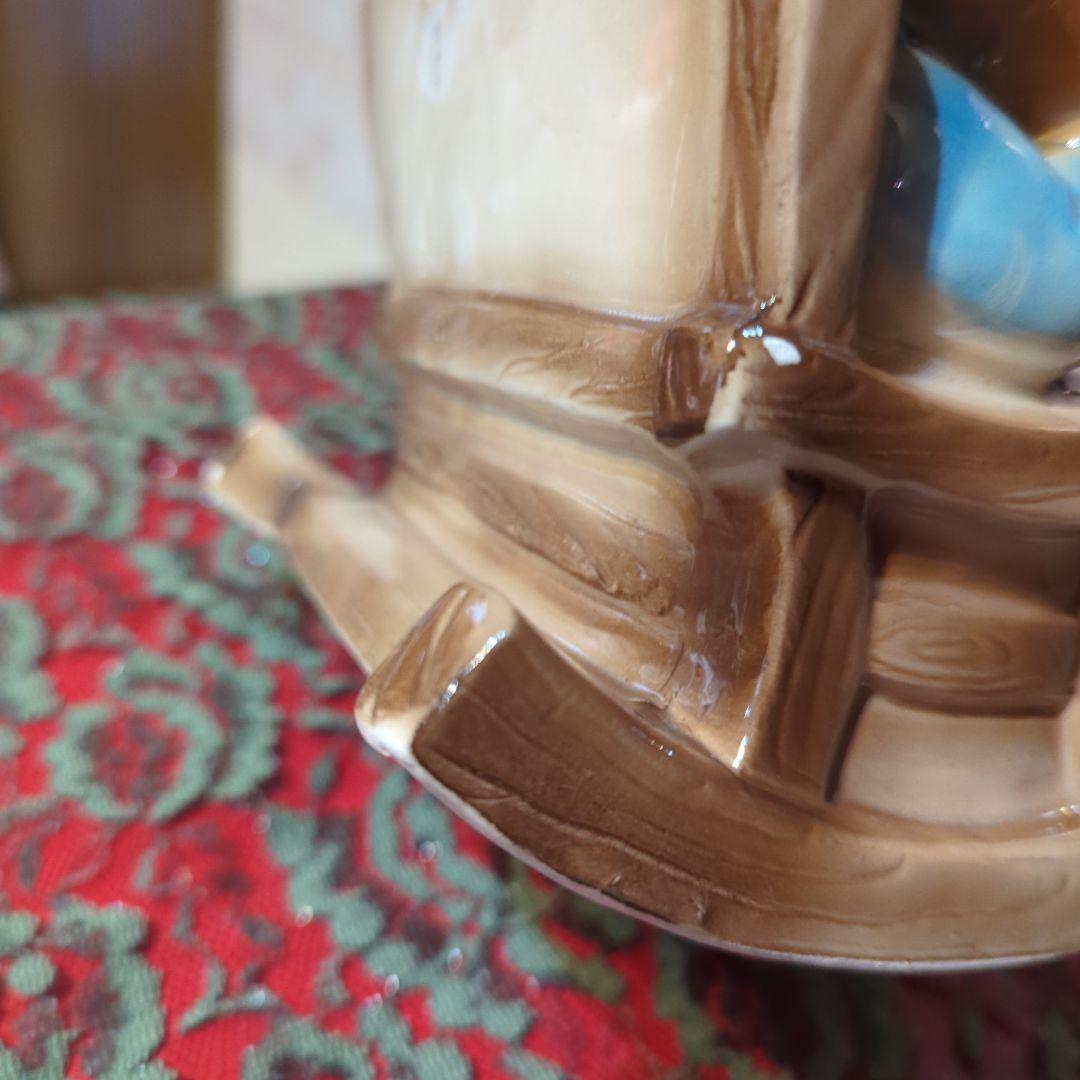 加藤工芸・おじいさんとおばあさんの陶器貯金箱置物・加藤工芸・年代物・当時物