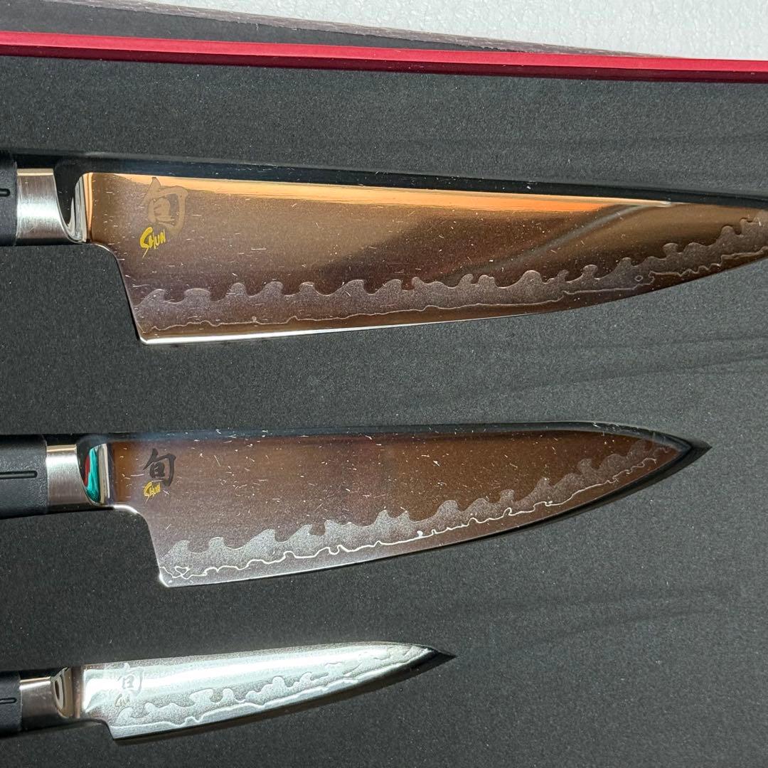 【未使用品】包丁３本セット・貝印　旬　Sora