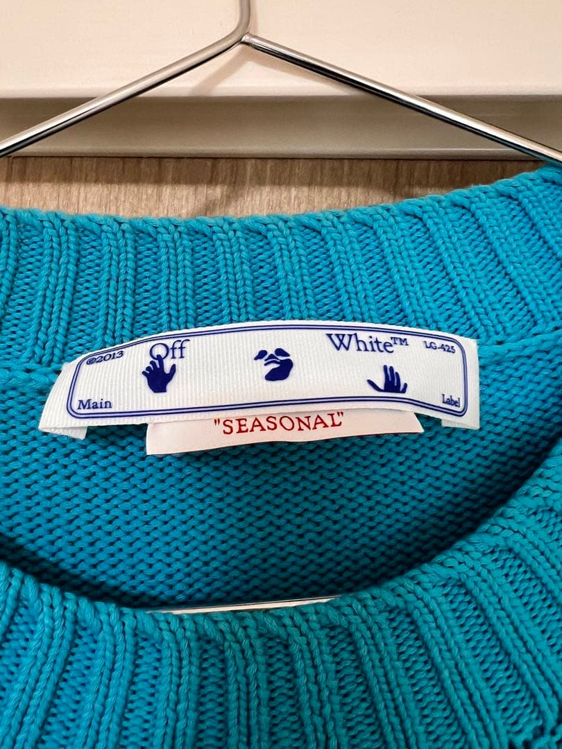 美品　Off-White オフホワイト　ニット　メンズ　XL