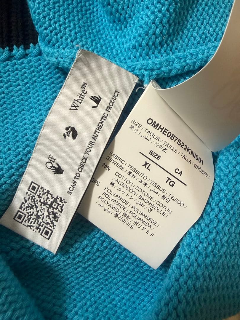 美品　Off-White オフホワイト　ニット　メンズ　XL