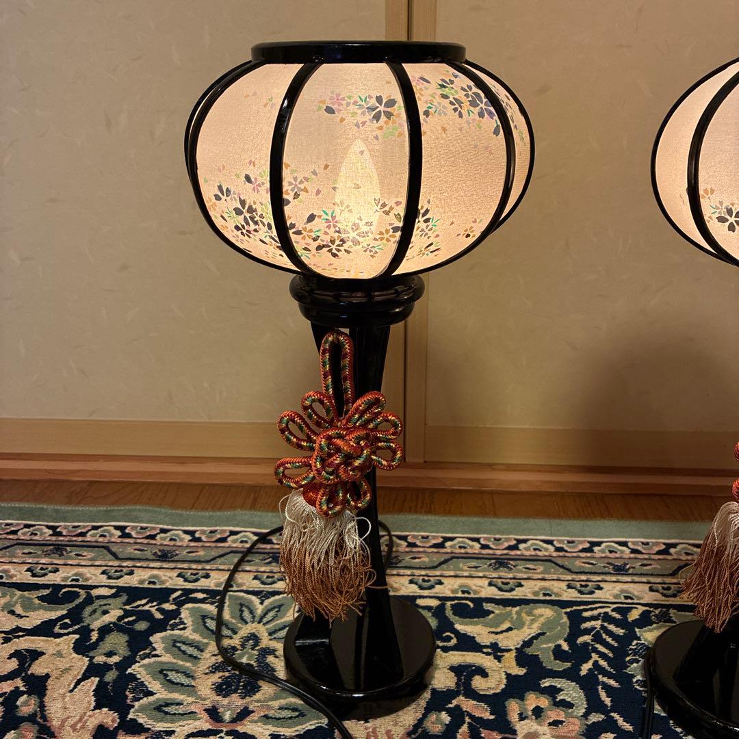 お雛様雪洞　伝統工芸木製品　京錦三本足　桜