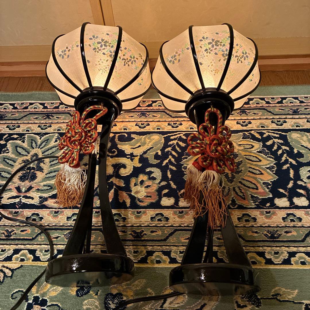 お雛様雪洞　伝統工芸木製品　京錦三本足　桜