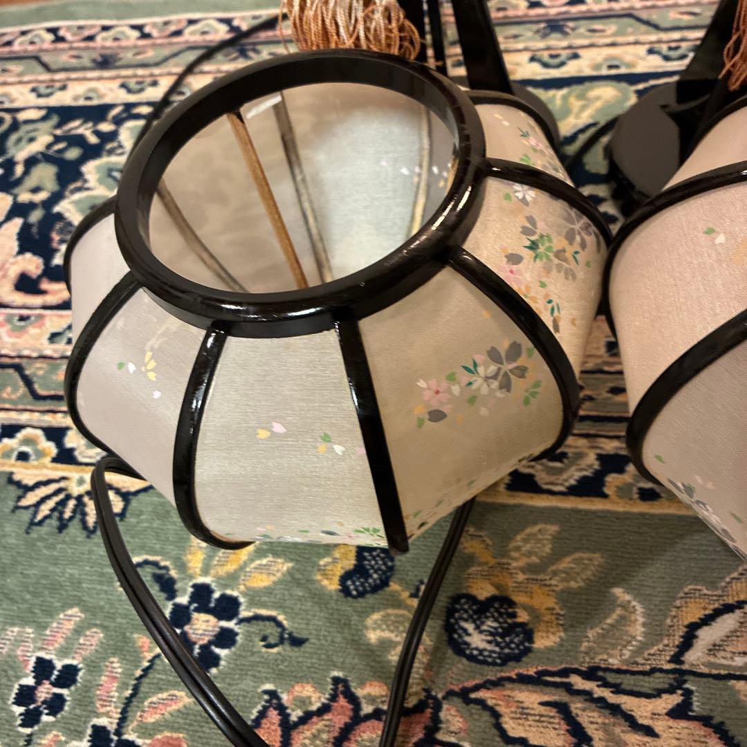 お雛様雪洞　伝統工芸木製品　京錦三本足　桜