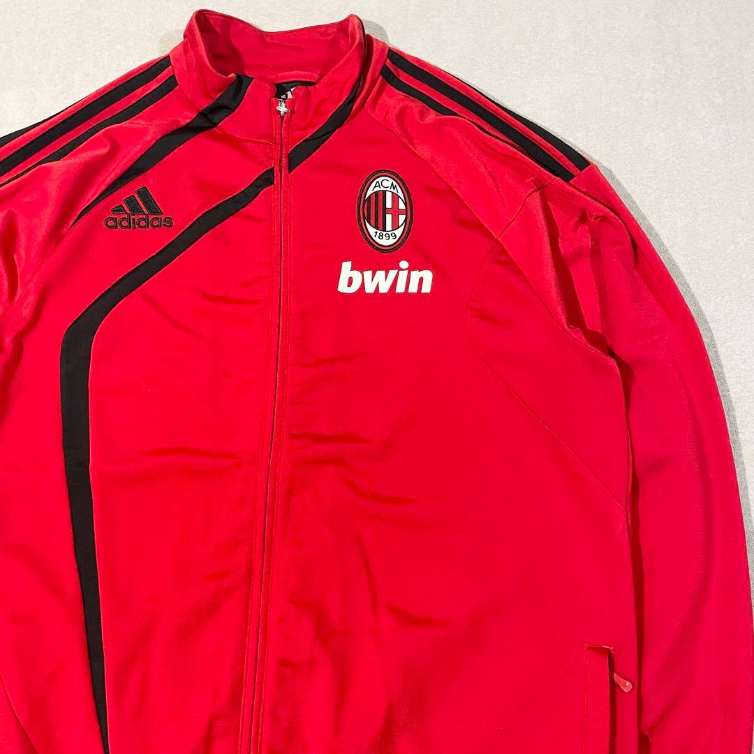 【希少・ビッグサイズ】adidas ACミラン トラックジャケットbwin 赤黒