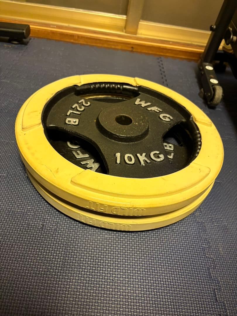 【引取限定】ホームジム一式セット（パワーラック・ベンチ・プレート総計155kg）