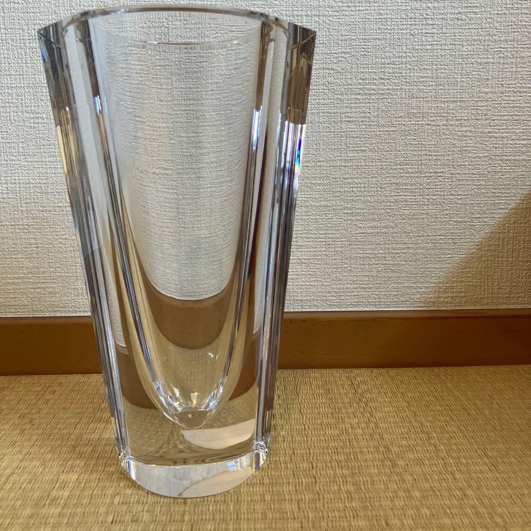 ヴィンテージ　オレフォス　クリスタル　MARIN フラワーベース　希少　北欧