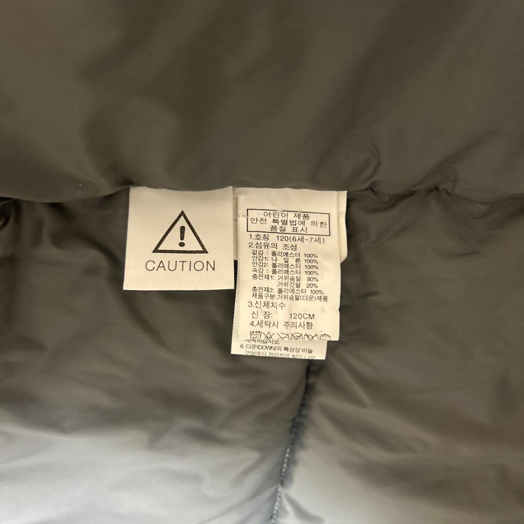 90 ノースフェイス ダウン キッズ 120 ブラック ロングコート ジャケット