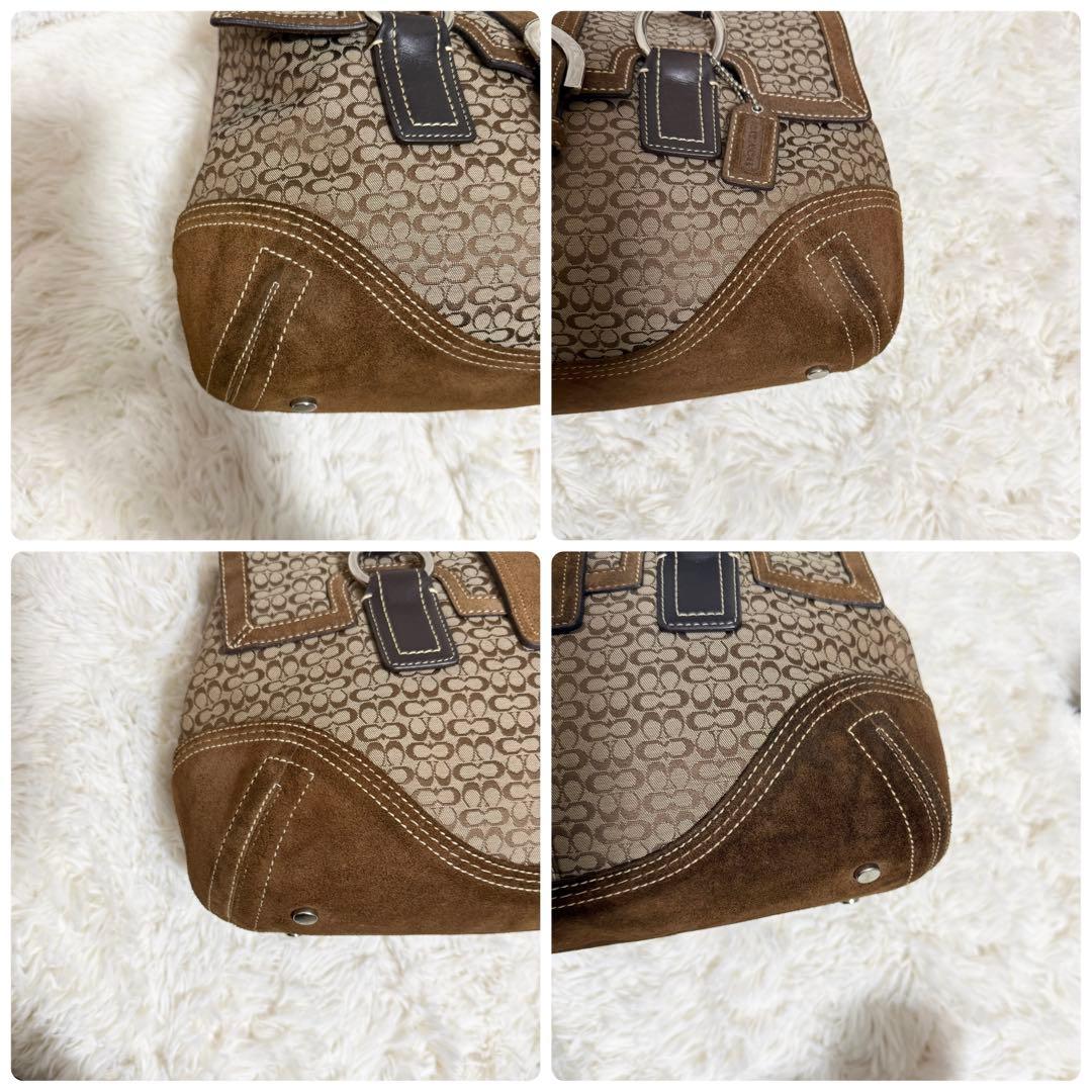 coach ソーホー　スエード　ハンドバッグ　ミング　シグネチャー