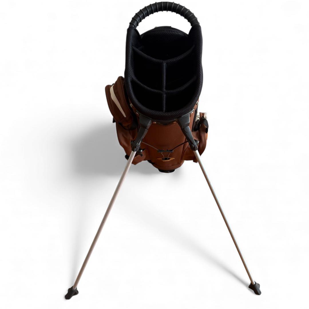 美品　ラフアンドスウェル　キャディバッグ　スタンド式　軽量　ブラウン　茶色