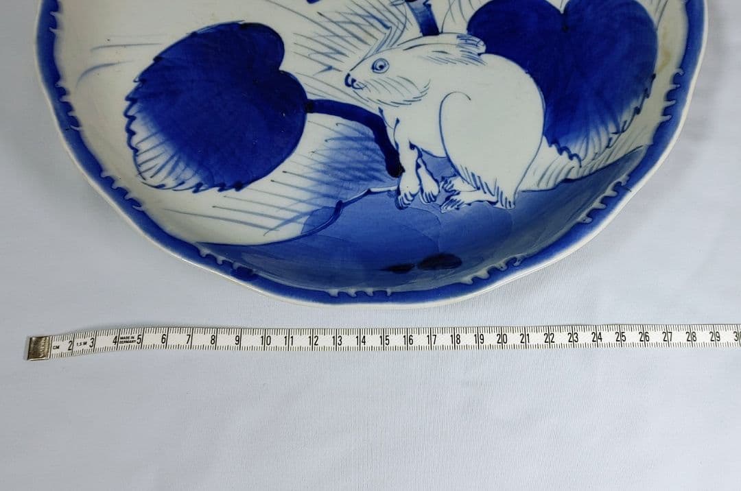古伊万里　うさぎ図皿