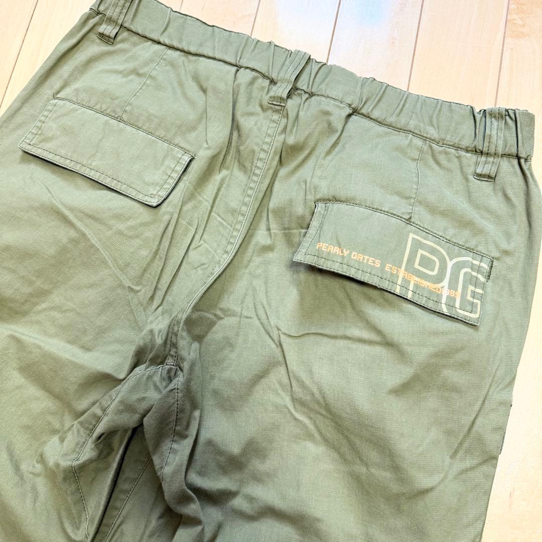 パーリーゲイツ ゴルフ カーゴパンツ ハーフパンツ オリーブ 2way 6