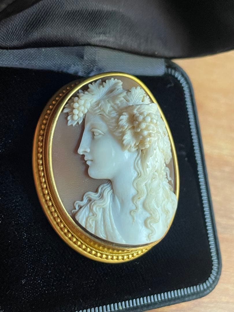 ⬇️【希少】　カメオ ブローチ アンティーク