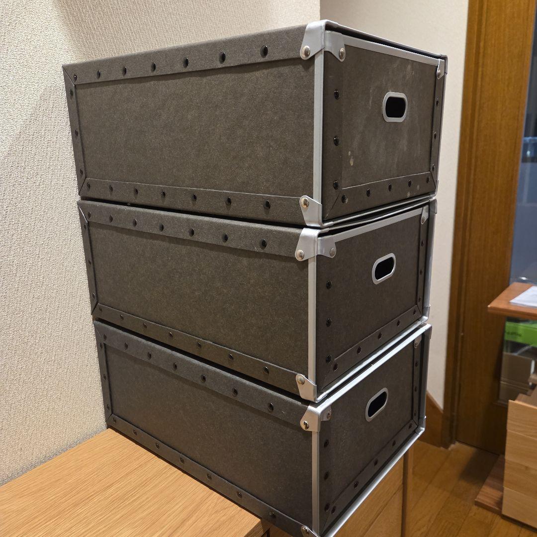 無印　硬質パルプ引き出しボックス　3点