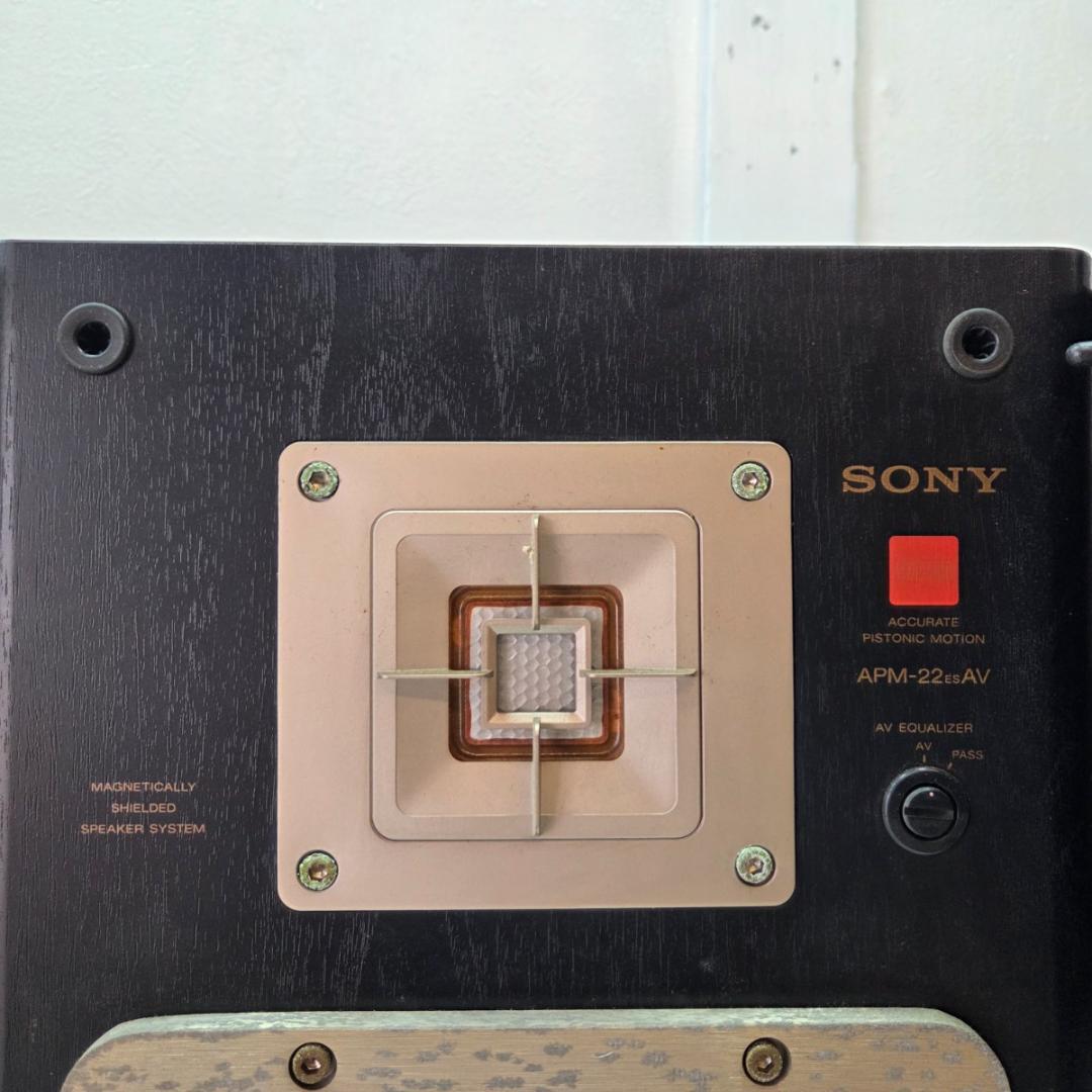 SONY ペアスピーカー APM-22ES 連番 大型スピーカー 木目調 レトロ