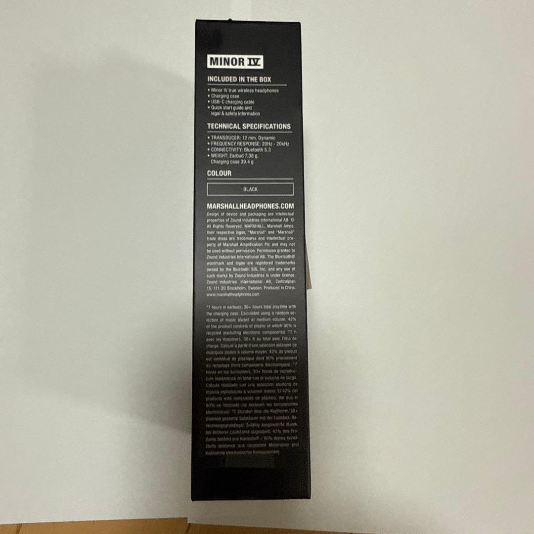 た*ら様 新品未開封 Marshall Minor IV ワイヤレスイヤホン
