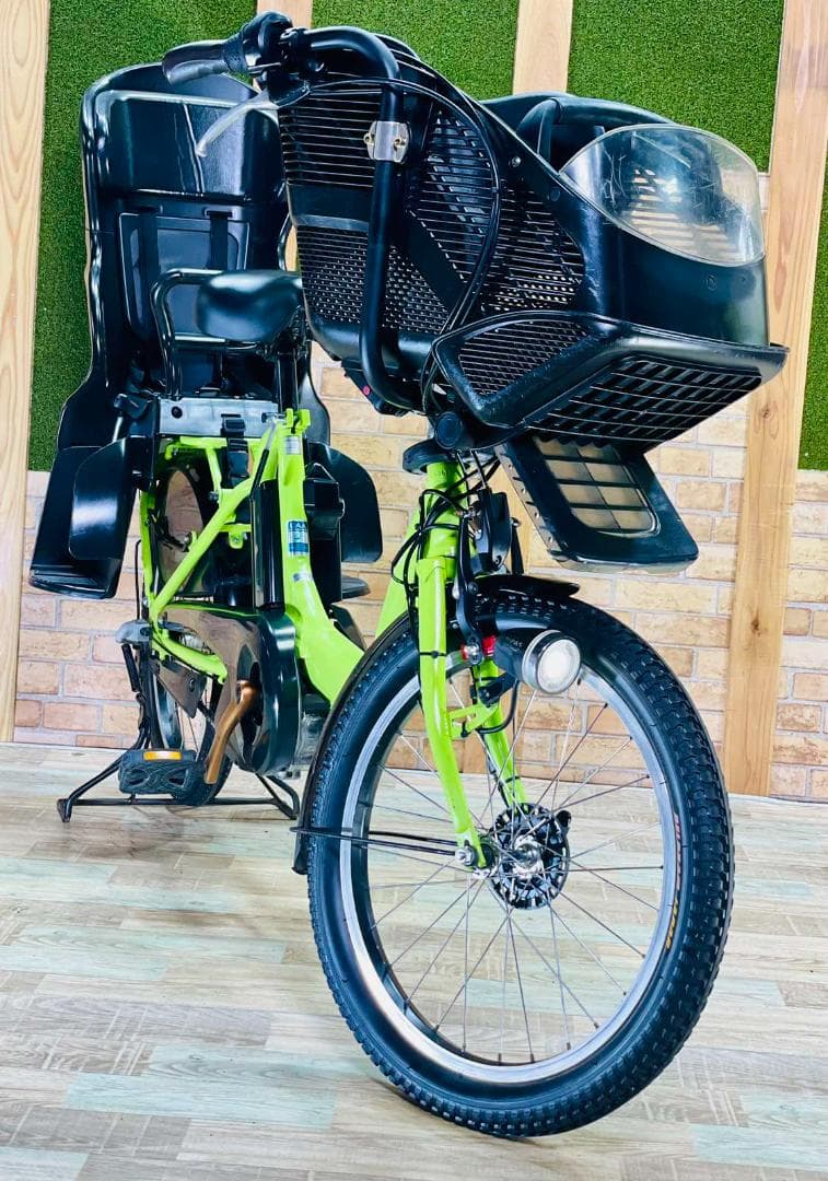 低価格 No１モデル グリーン系 ヤマハ 子供乗せ電動アシスト自転車 H2779