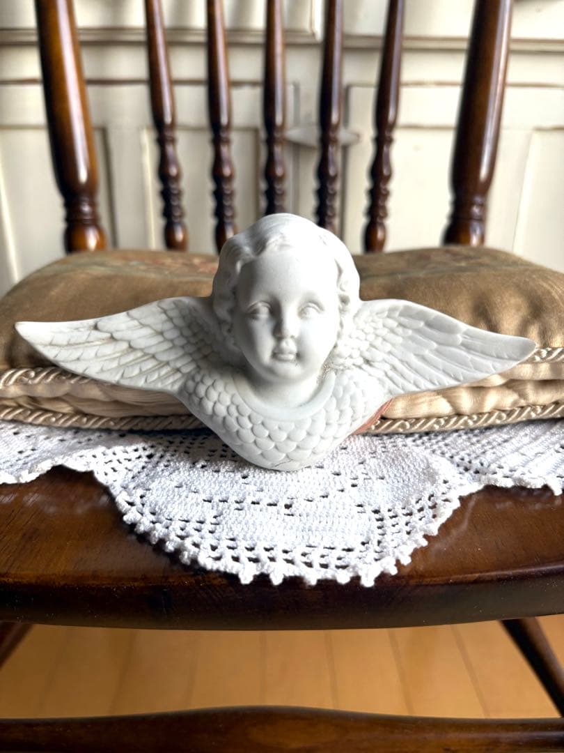 ♡ フランスアンティーク　エンジェルの壁掛け　天使の羽　ビスクドール　コンソール
