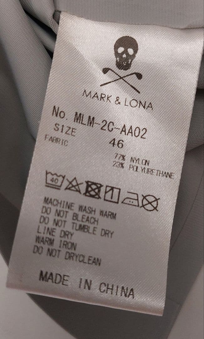 美品　マークアンドロナ　モックネック　半袖 メンズ　ゴルフ　46　マーク&ロナ