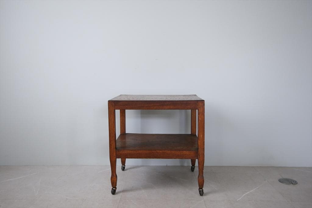 英国アンティーク木製キッチンワゴン/トロリー/サイドテーブル机(91-231)