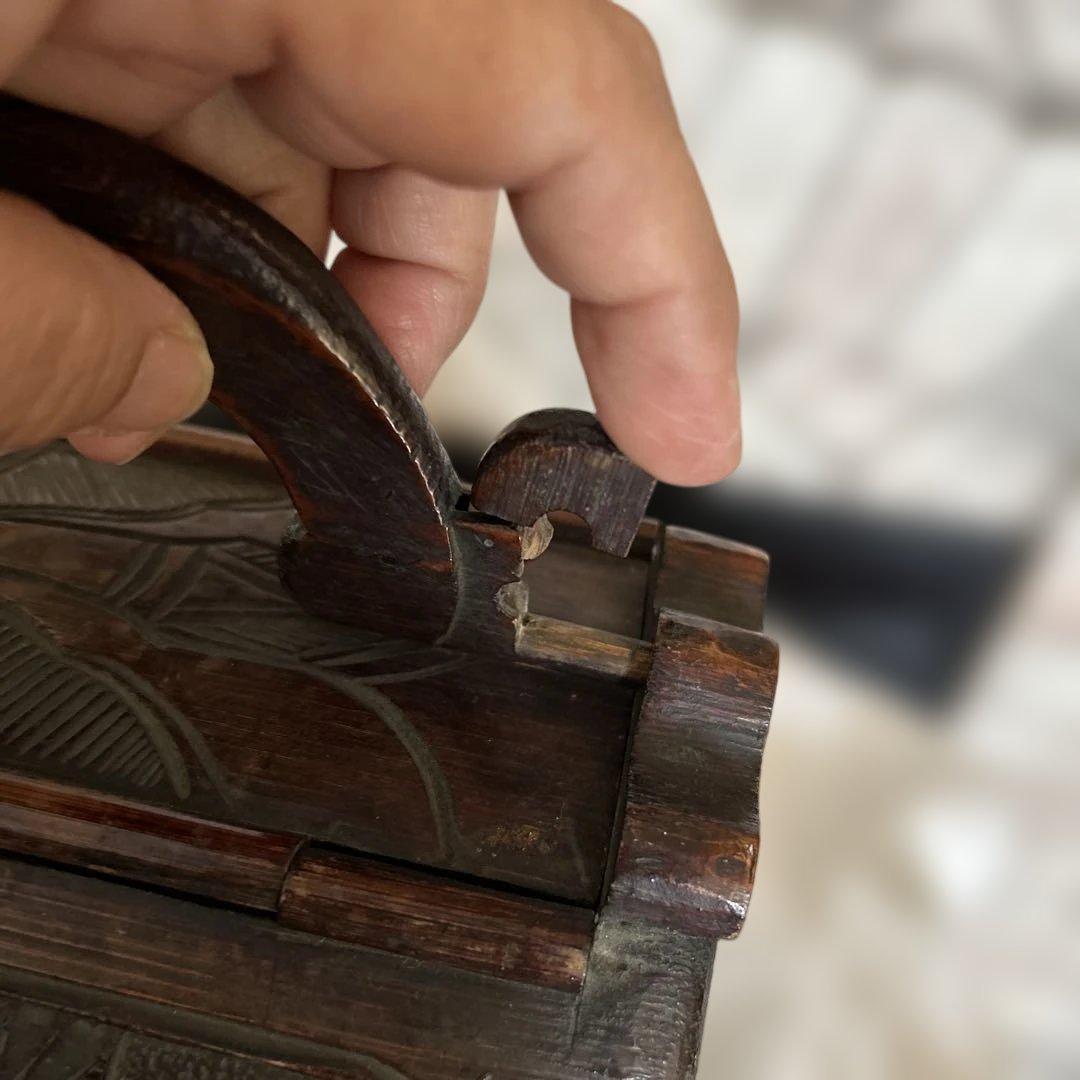 竹　バッグ　中国？　骨董品　アンティーク