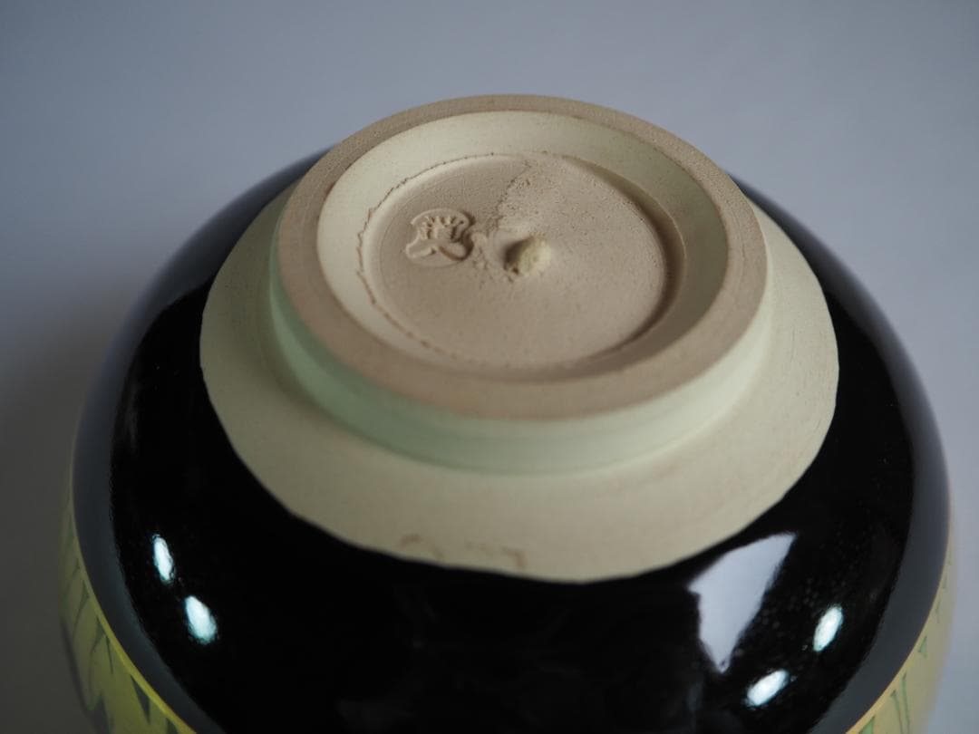 裏千家15世鵬雲斎御書付『八つ橋之図茶碗』7代高橋道八造（共箱）