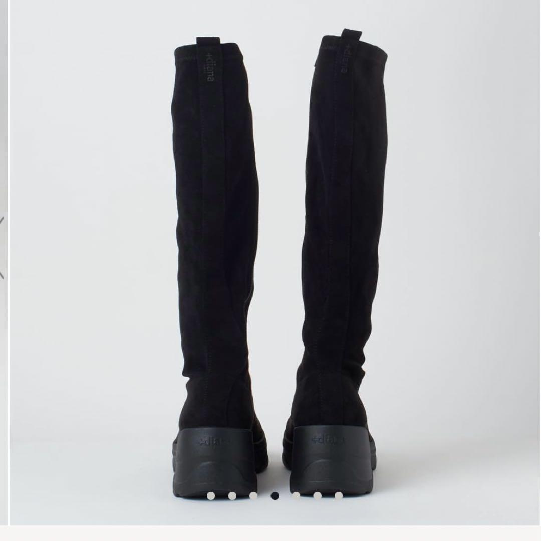 +ダイアナ ストレッチスエードロングブーツ +diana プラスダイアナ