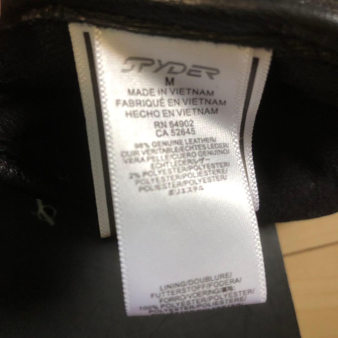 SPYDERレザースキーグローブ新品未使用品