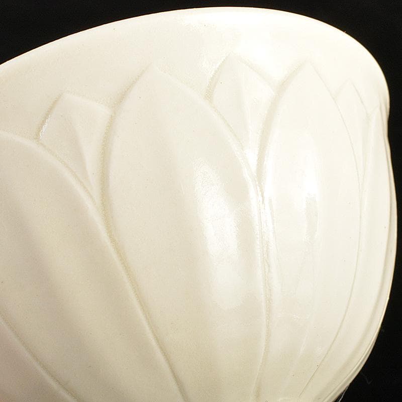 中国　徳化窯白磁　蓮弁刻　煎茶碗　盃　五客　M　8709E