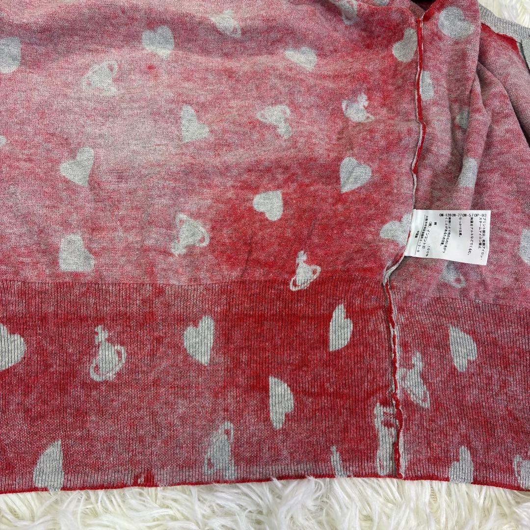 ヴィヴィアンウエストウッド カーディガン 総柄 オーブ ハート オーブ釦