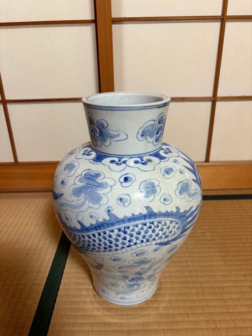 龍　壺　置物