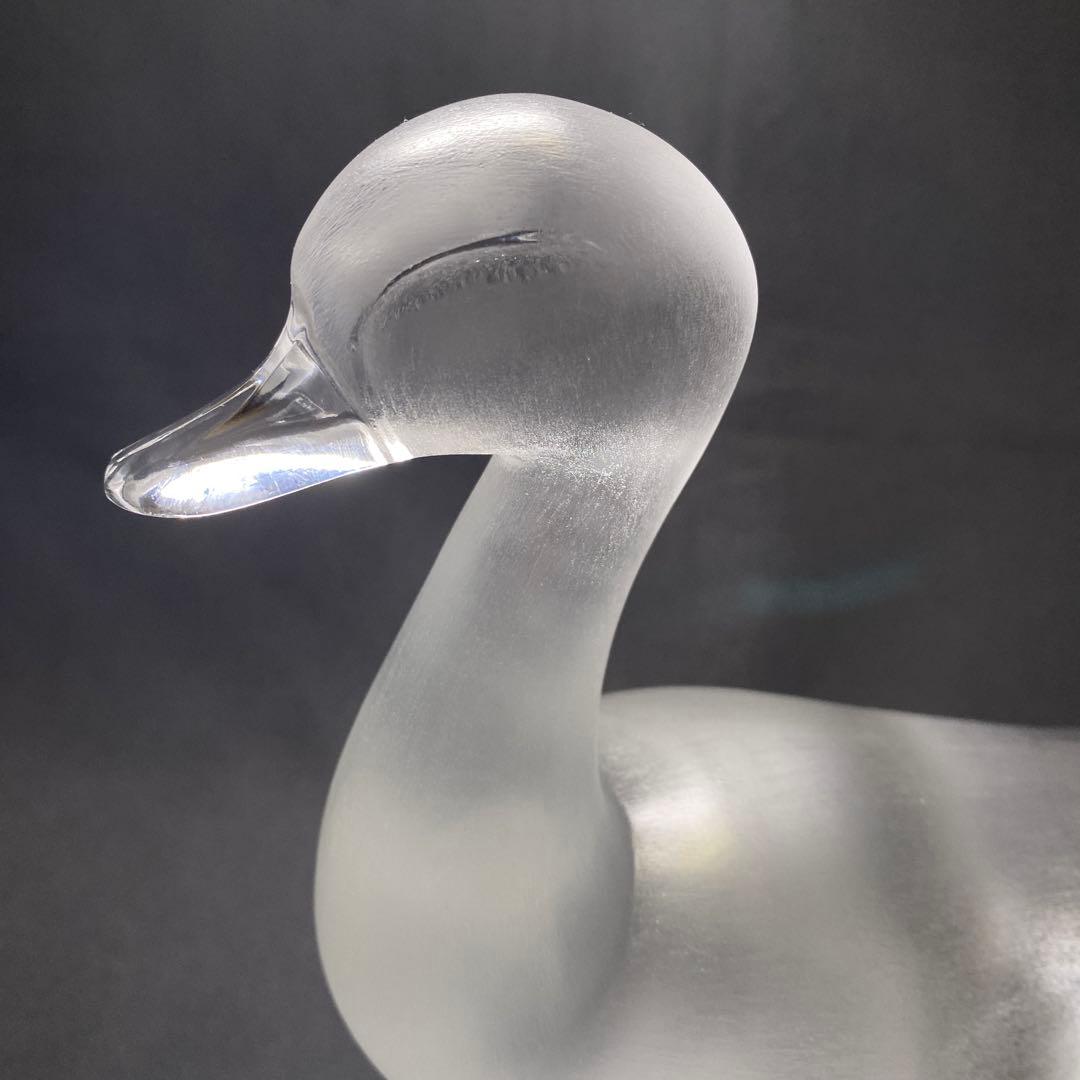 フランス　ラリック　クリスタル　ラージダック　アヒル　置物　オブジェ　美品