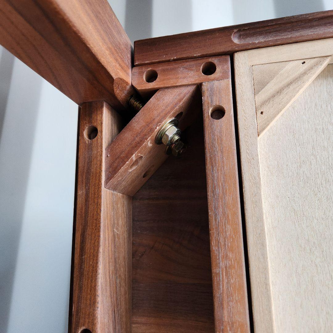 廃盤　無印　無垢材　ローテーブル　引き出し　ウォールナット