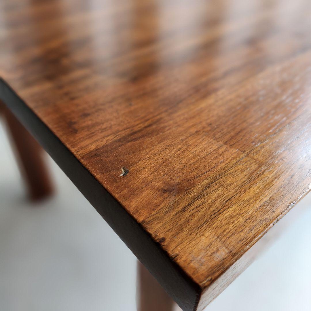 廃盤　無印　無垢材　ローテーブル　引き出し　ウォールナット