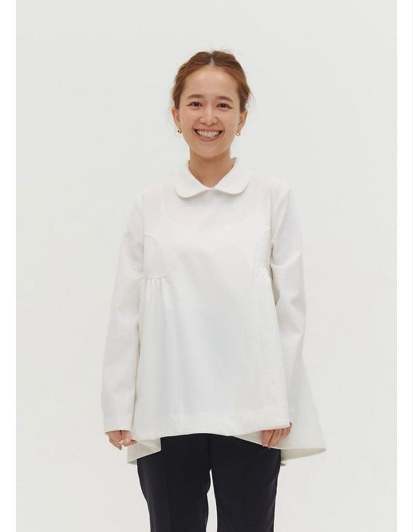 【A 美品】yori サイドギャザーセレモニーブラウス　38