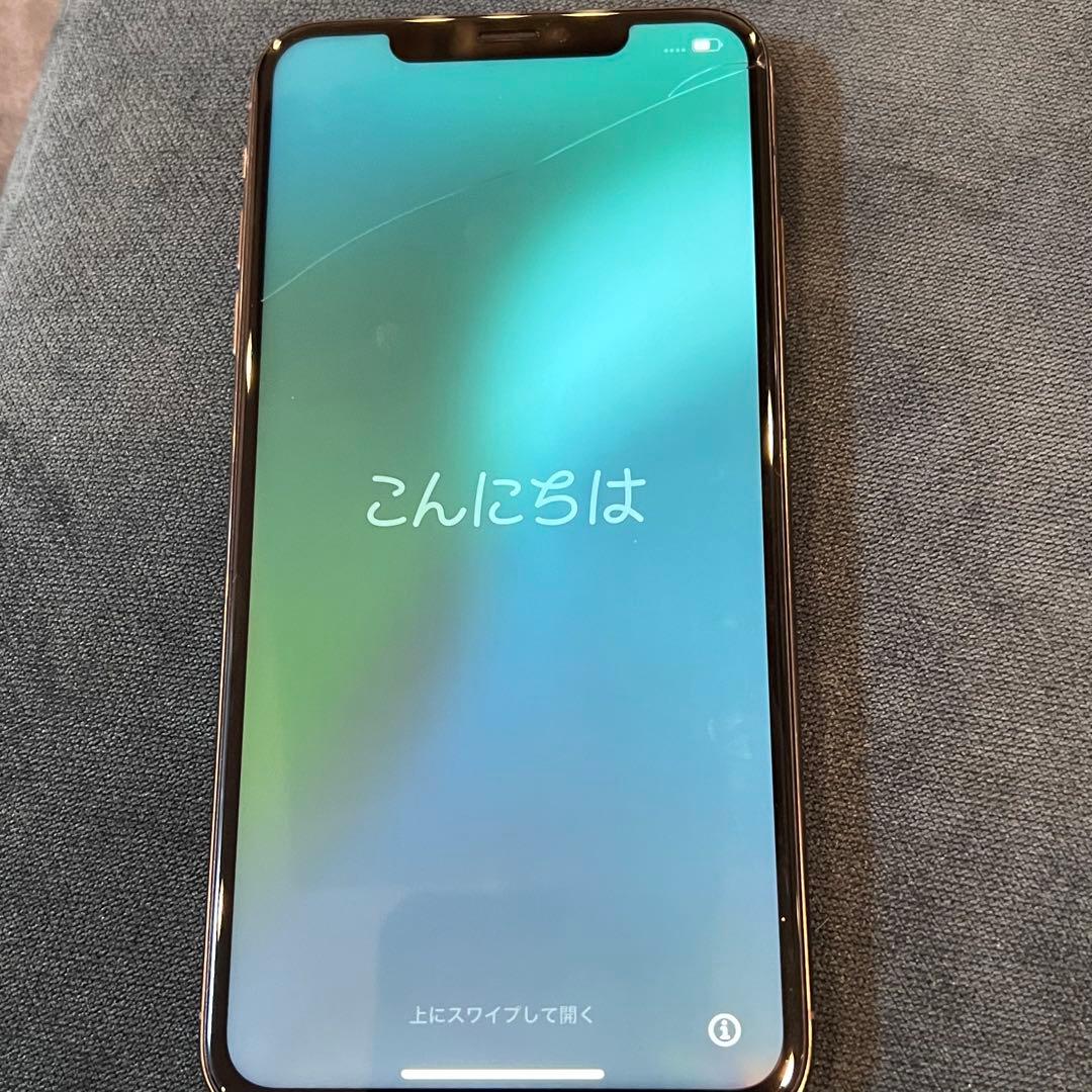 Apple iPhone Xs MAX ピンクゴールド 画面にひびあり