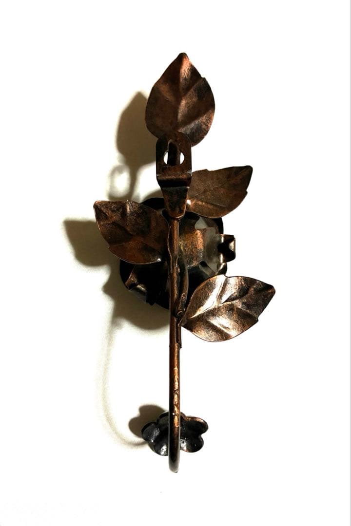 アイアンフック ウォールフック 薔薇 バラ リーフ アンティーク ヴィンテージ