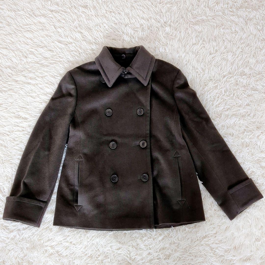 【訳あり】MaxMara白タグ XLキャメル ヌートリア Pコート 大きいサイズ