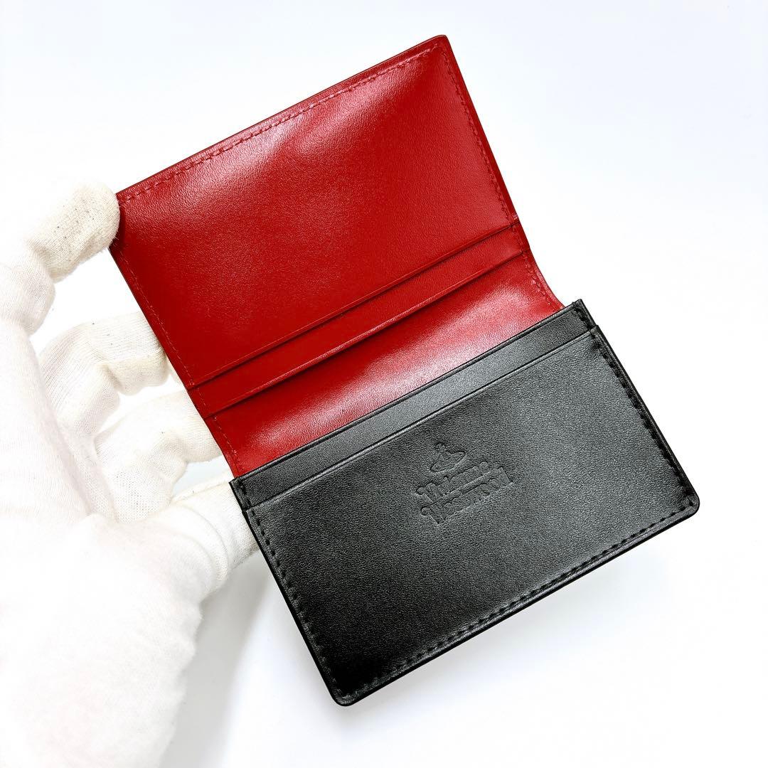 【OJI_STEEL】極美品 ＊ ヴィヴィアン レザー オーブ 名刺入れ