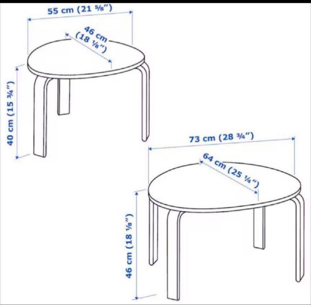 ■送料込■IKEA スヴァルスタ ネストテーブル ローテーブル 木製家具机デスク