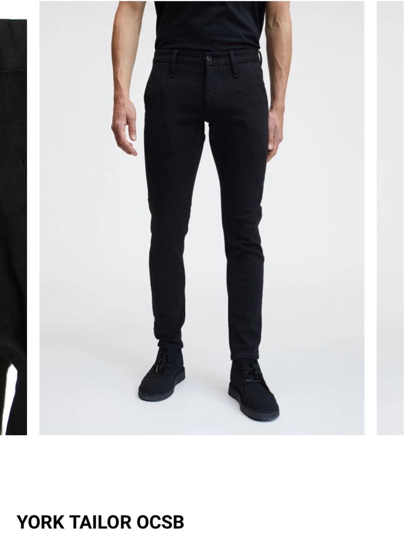 デンハム　DENHAM W33 L32 スリムテーパード　黒　ブラックデニム